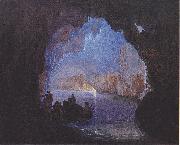 Heinrich Jakob Fried The Blue Grotto of Capri Sweden oil painting artist